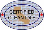 Emission standards compliance label indicating