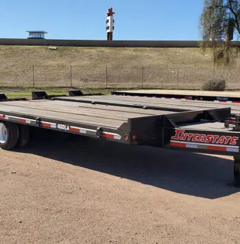 Black Interstate trailer with ramp