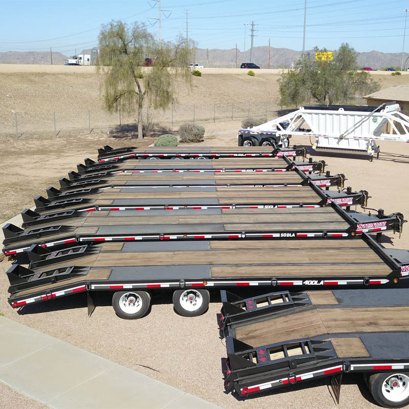 Interstate tag trailers in stock. Tandem axle and tri axle trailers in stock.
