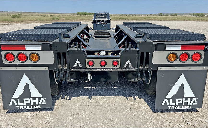 Alpha HD 110 HDG SF 18 55 ton lowboy trailer - 03 - rear deck bridge