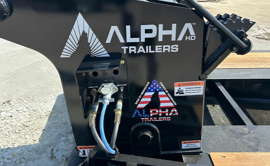 Alpha HD 110 HDG SF 18 55 ton lowboy trailer - 06 - rgn gooseneck, adjustable ride height