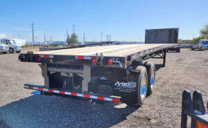 Dorsey flatbed trailer with forklift kit