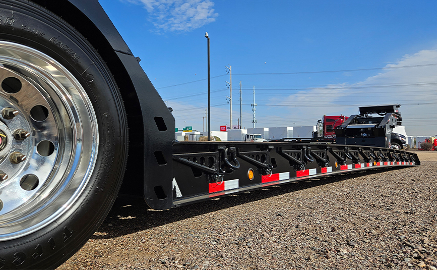 2026 Alpha HD A90HDGC 45 ton lowboy trailer - 07- swing out outriggers
