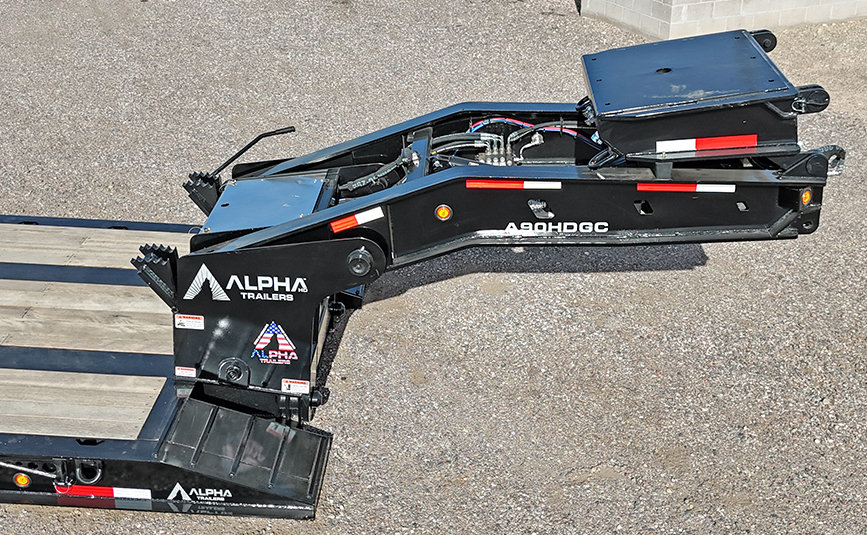 2026 Alpha HD A90HDGC 45 ton lowboy trailer - 14 - hydraulic detachable gooseneck, flip neck