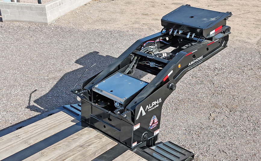 2026 Alpha HD A90HDGC 45 ton lowboy trailer - 15 - hydraulic neck