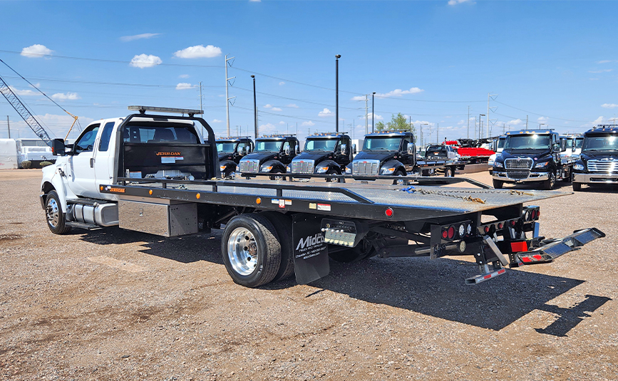 Ford F560 rollback tow truck for sale - Jerr-Dan - 08 - rear passenger side
