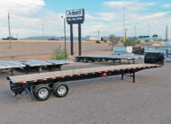 2026 dorsey steel giant flatbed trailer forklift kit - 01 - aerial top view, passenger side