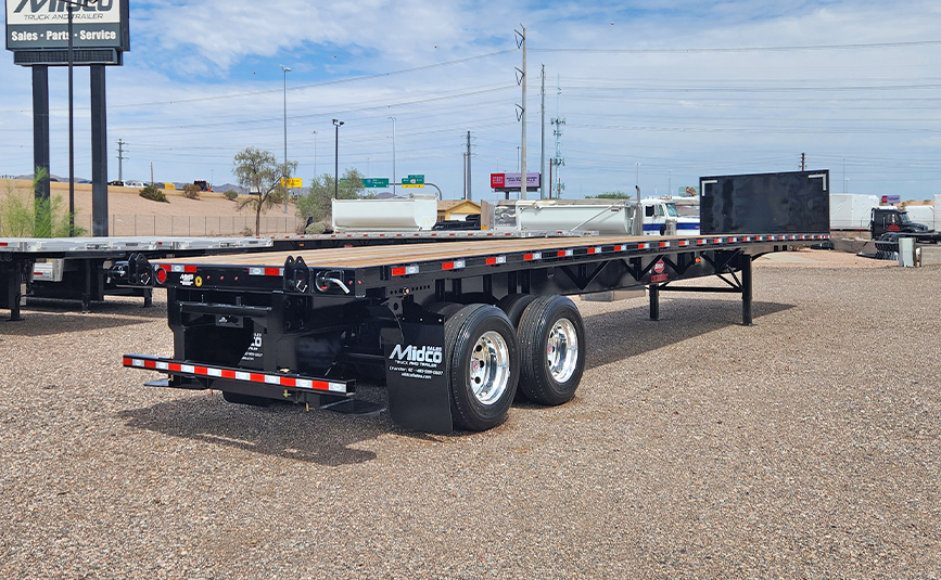 2026 dorsey steel giant flatbed trailer forklift kit - 02 - rear view