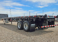 2026 dorsey steel giant flatbed trailer forklift kit - 05 - rear driver side view, forklift bumper