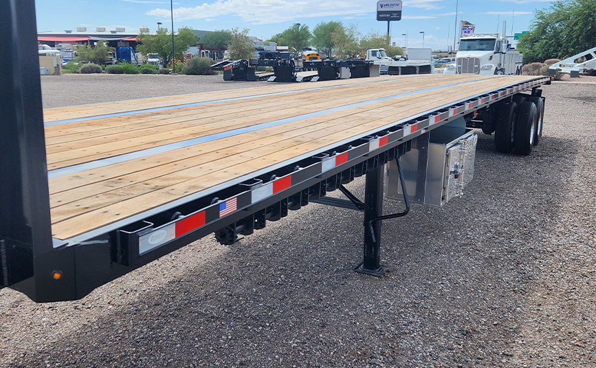 2026 dorsey steel giant flatbed trailer forklift kit - 07 - driver side, side rail, sliding winches, toolbox