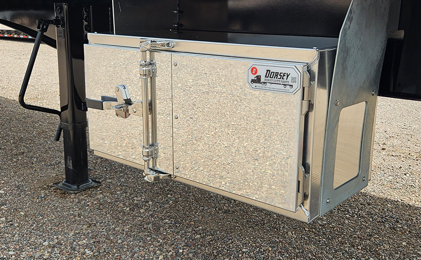 2026 dorsey steel giant flatbed trailer forklift kit - 08-1 - aluminum toolbox