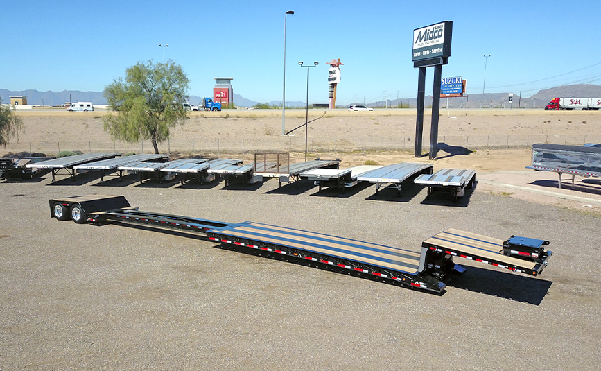 2026 Alpha HD A80MG-E Extendable Double Drop Trailer For Sale
