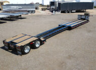 alpha hd 80mge extendable double drop trailer - 02 - aerial rear view, trailer extended