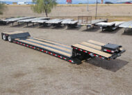 alpha hd 80mge extendable double drop trailer - 03 - aerial view, trailer closed