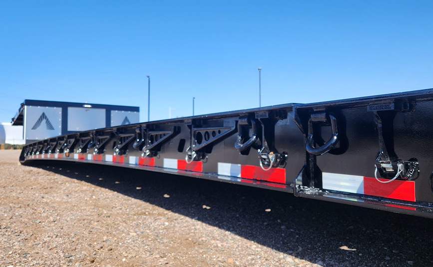 alpha hd 80mge extendable double drop trailer - 16 - swing-out outriggers