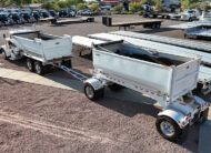 2003 peterbilt 378 transfer truck & trailer - 03 - top rear view, driver side, transfer trailer