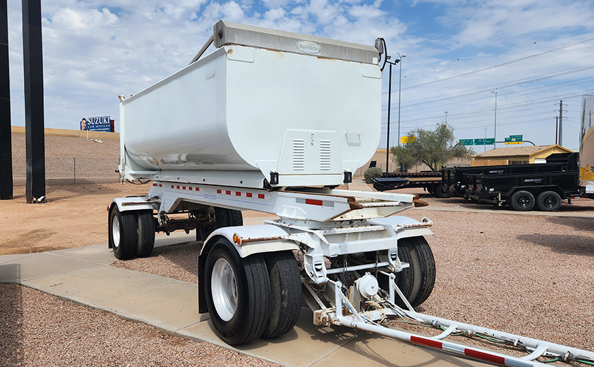 2003 peterbilt 378 transfer truck & trailer - 13 - pup trailer, front, passenger side