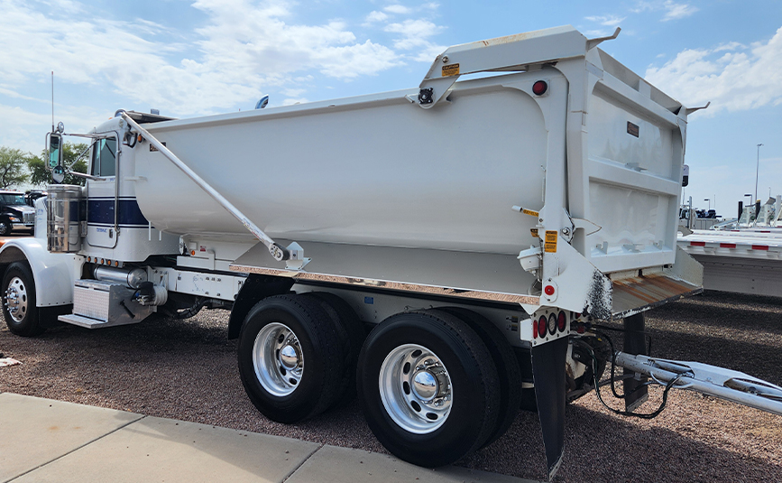 2003 peterbilt 378 transfer truck & trailer - 14 - dump truck, rear view