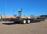 2018 trail eze te80xt hydraulic tail trailer - 03 - low angle side, rear view