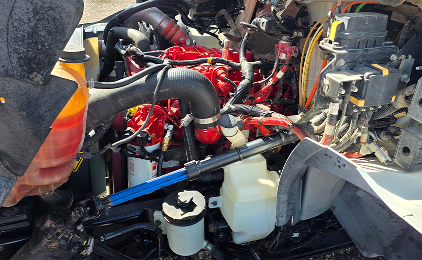 2022 used international mv607 jerr-dan rollltack tow truck - 23 - engine compartment