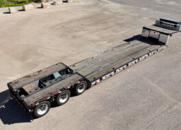 2022 xl specialized xl80 mfg double drop trailer - 01 - aerial view, full trailer