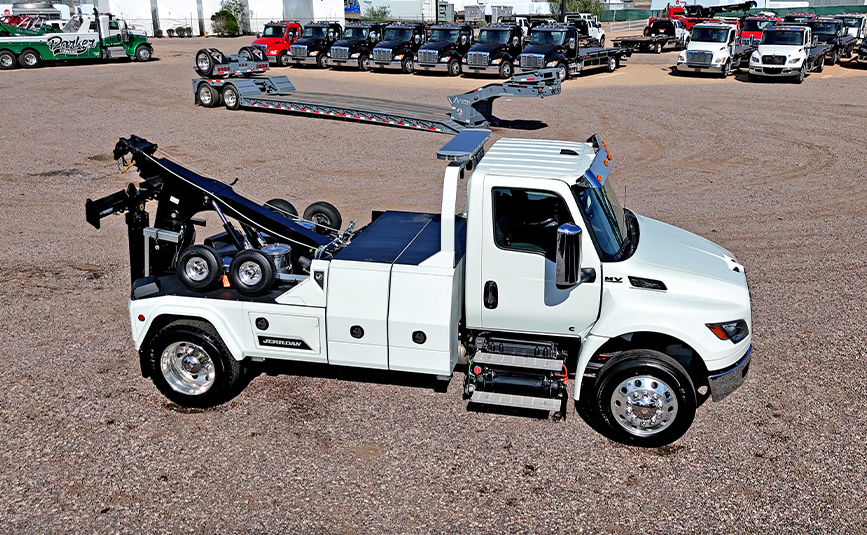 2025 international mv607 Jerr-Dan MPL60 wrecker tow truck - 03 - top view, passenger side