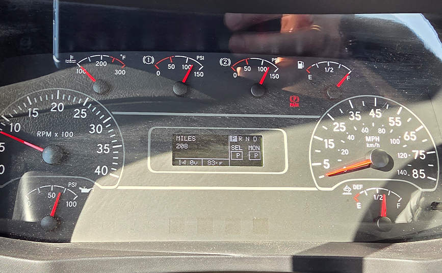 2025 international mv607 Jerr-Dan MPL60 wrecker tow truck - 21 - instrument cluster speedometer odometer