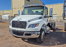 2025 international mv607 chassis - 01 - front view, grill, bumper