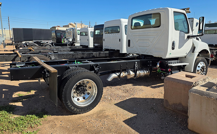 2025 international mv607 chassis - 02 - rear passenger side view