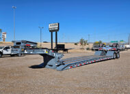 2026 alpha hd a90hdgc 45 ton lowboy trailer flip axle - 01 - angled side view