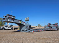 2026 alpha hd a90hdgc 45 ton lowboy trailer flip axle - 02 - low angle, side view
