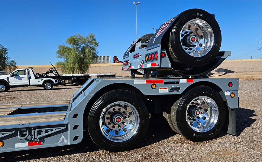 2026 alpha hd a90hdgc 45 ton lowboy trailer flip axle - 07 - tandem axles, tires, wheels
