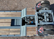 2026 alpha hd a90hdgc 45 ton lowboy trailer flip axle - 12 - aerial top view rear deck, flip axle