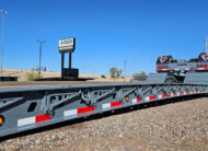 2026 alpha hd a90hdgc 45 ton lowboy trailer flip axle - 13 - side view, outriggers