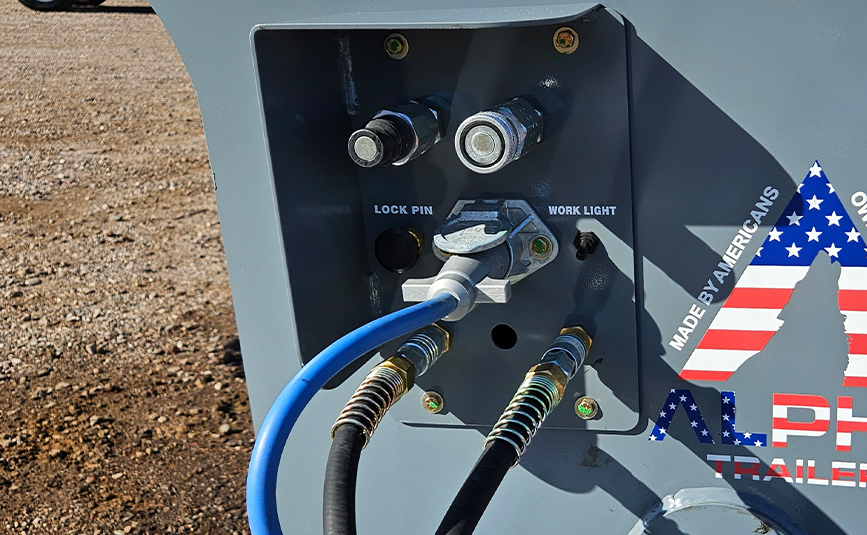 2026 alpha hd a90hdgc 45 ton lowboy trailer flip axle - 22 - goosneck hydrauilcs