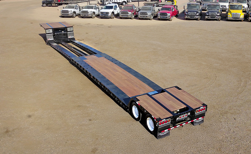 2026 used xl specialized xl80 HDGE extendable double drop trailer -03 - extended trailer