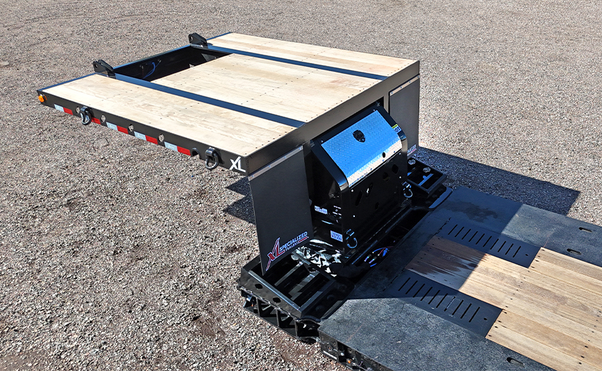 2026 used xl specialized xl80 HDGE extendable double drop trailer -07 - hydraulic detachable gooseneck