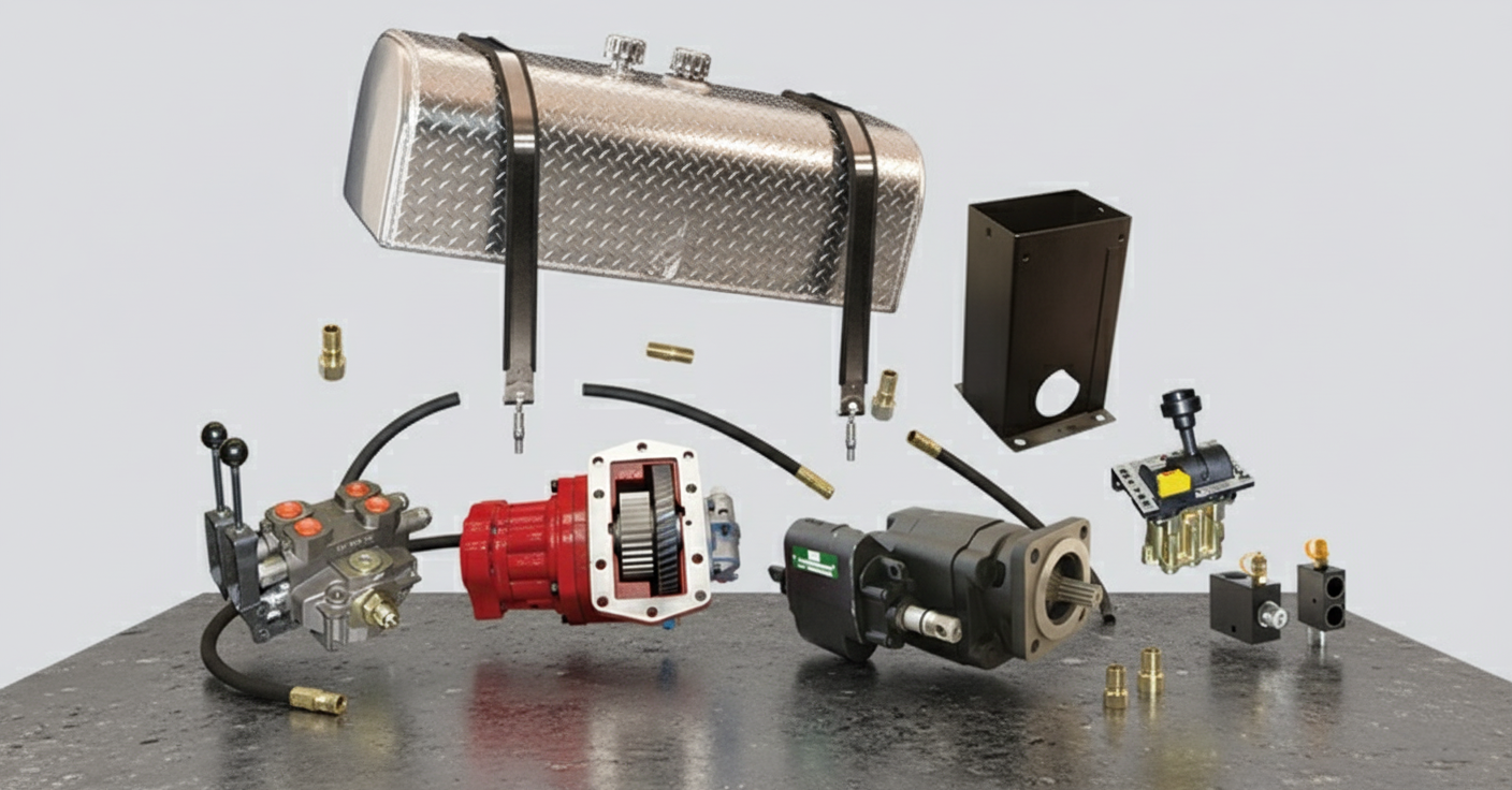 truck-wet-kit-hydraulic-pump-tank-hoses