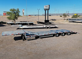 2026 prestige combo drop deck trailer - 01 - aerial side view