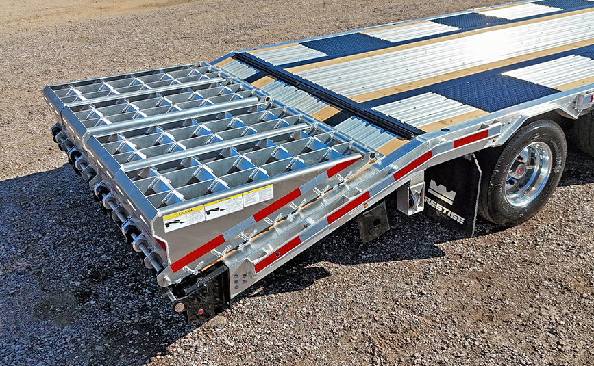 2026 prestige combo drop deck trailer - 06 - rear ramps up