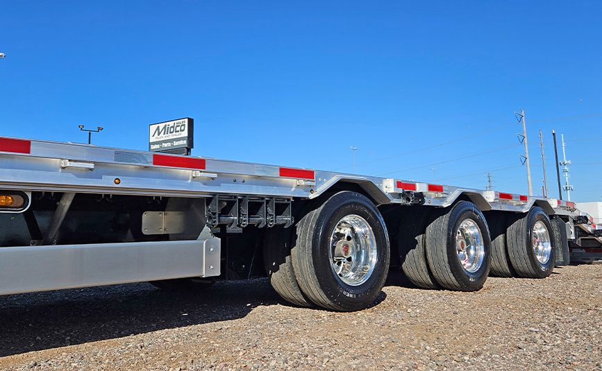 2026 prestige combo drop deck trailer - 18 - side view, winches, storage, tires
