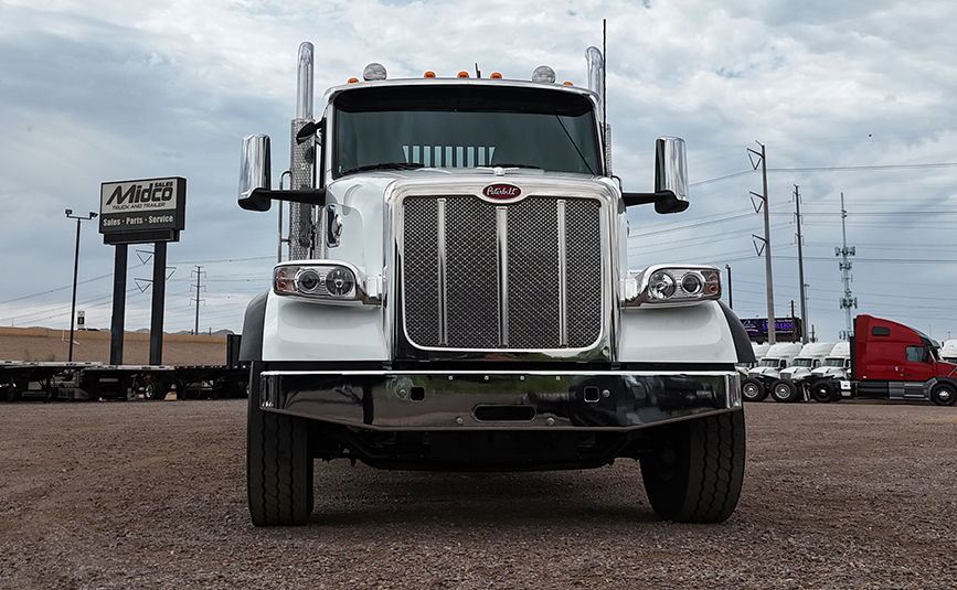 2027 peterbilt 567 jerr-dan industrial carrier transporter tow truck - 04 - front grill