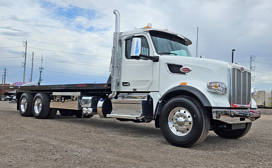 2027 peterbilt 567 jerr-dan industrial carrier transporter tow truck - 05-1 - passenger side