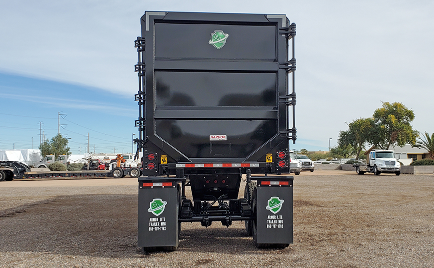 armor light high side demo end dump trailer - 05 - rear gate