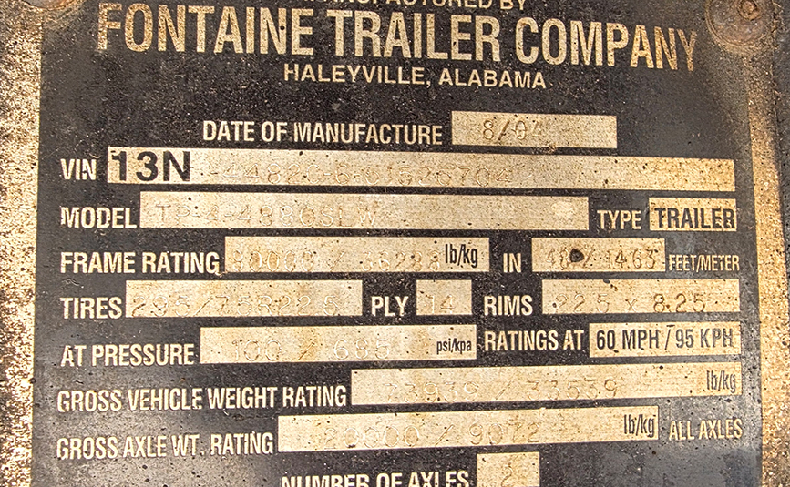 2005 Fontaine Extendable Flatbed