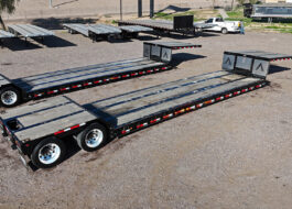 2025 used alpha hd a80mg double drop trailer - 01 - top side view