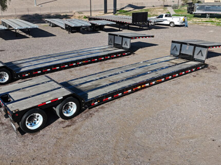 2025 used alpha hd a80mg double drop trailer - 01 - top side view