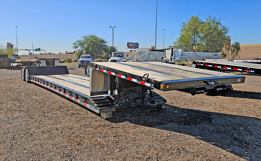 2025 used alpha hd a80mg double drop trailer - 03 - front view