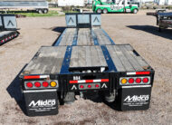 2025 used alpha hd a80mg double drop trailer - 04 - back view, rear deck