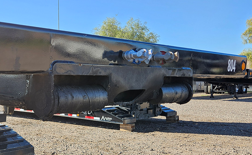 2025 used alpha hd a80mg double drop trailer - 07 - front gladhands